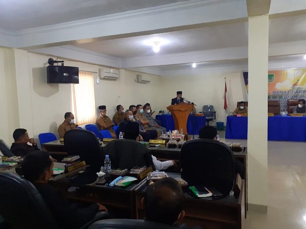 Bupati Rohil Sampaikan Ranperda RPJMD 2021-2026